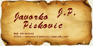 Javorko Pisković vizit kartica